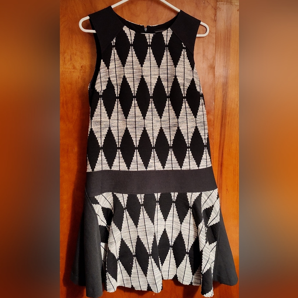 Banana Republic Jacquard Weave Drop Waist Dress